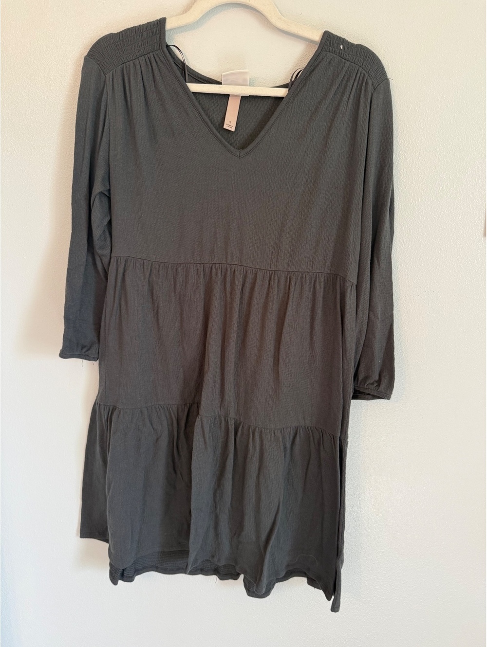 Knox Rose Women's Dark Blue Tiered V-Neck Dress Size S
